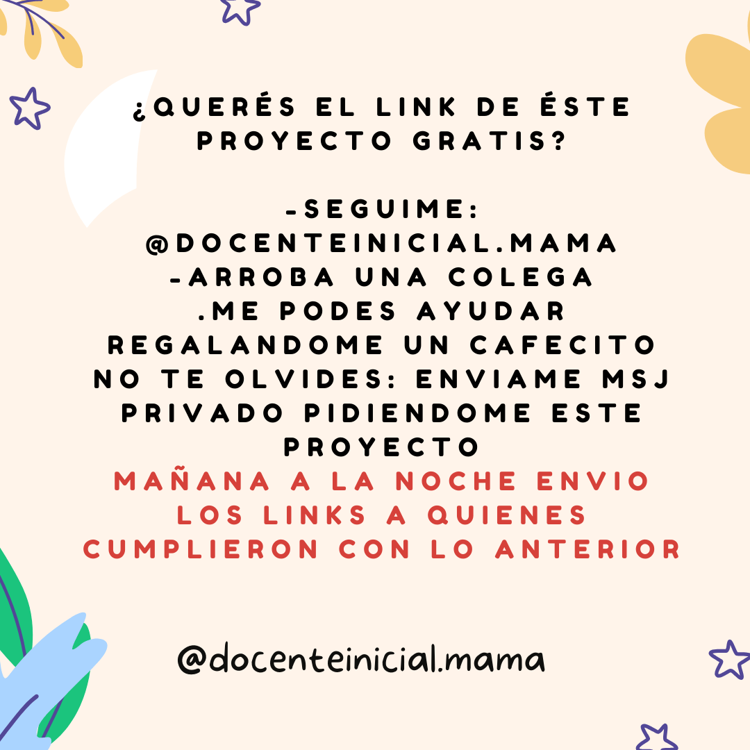 Texto promocional sobre compartir el proyecto marino Placa con texto centrado que invita a pedir un enlace del proyecto, seguir la cuenta y enviar un mensaje privado.