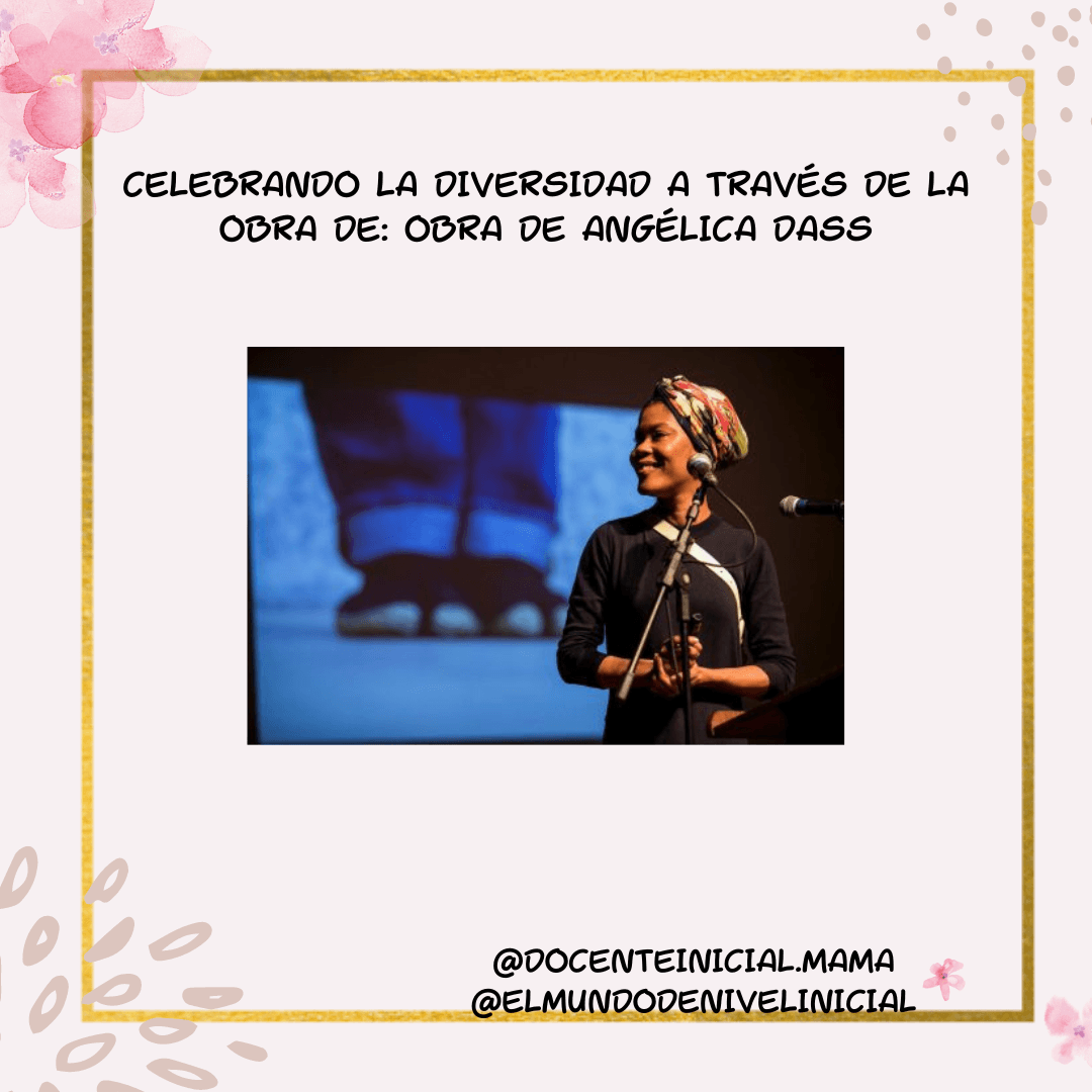Persona en escenario junto a una proyección azul Una persona con pañuelo en la cabeza está de pie junto a un micrófono en un escenario, mientras al fondo se ve una proyección azul desenfocada y oscura.