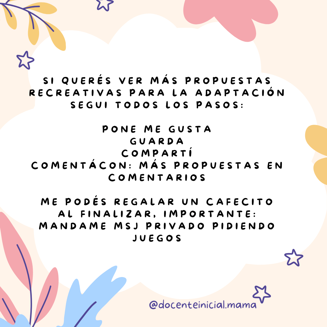 Invitación a compartir juegos para la adaptación Placa de cierre de la autora con una invitación a guardar y compartir propuestas de juegos para la adaptación.