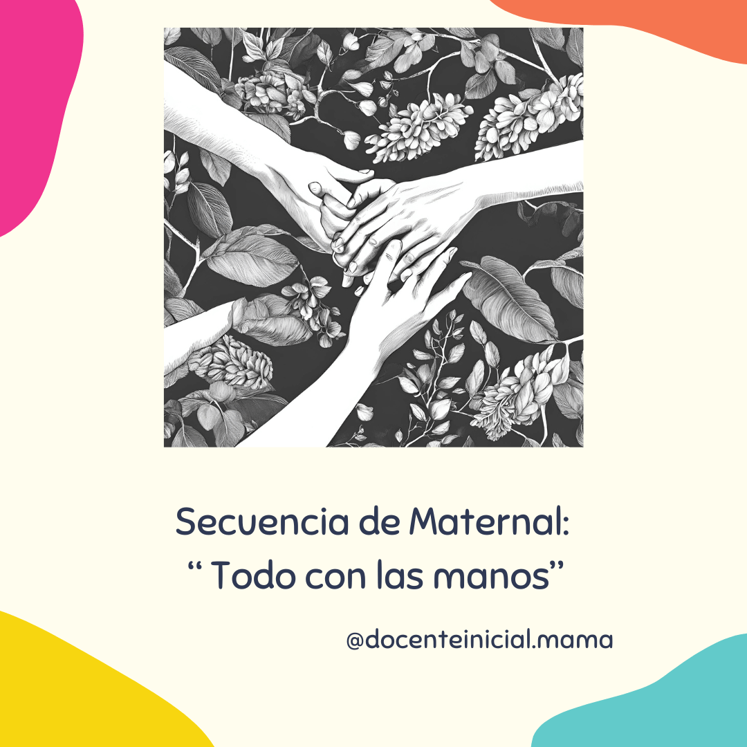 Manos entrelazadas sobre fondo floral en blanco y negro Ilustración en blanco y negro de varias manos unidas en el centro, rodeadas de hojas y flores sobre fondo oscuro, con título de secuencia debajo.