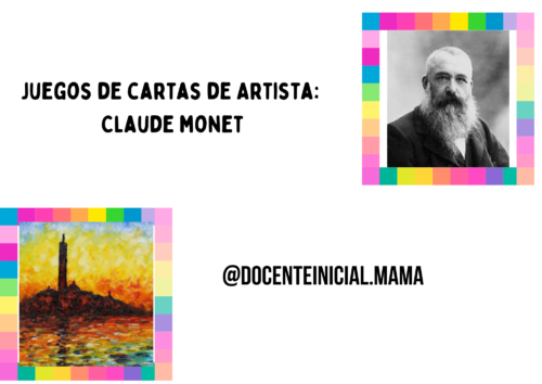 Juego de Cartas y Memoria de Claude Monet