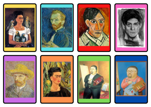 Juego de Cartas de Artistas: Frida, Van Gogh, Picasso y Botero - Miss Lidia, Docente de Nivel Inicial