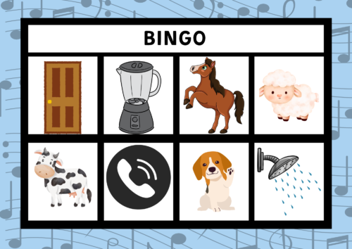 Bingo de Sonidos y Animales para Nivel Inicial