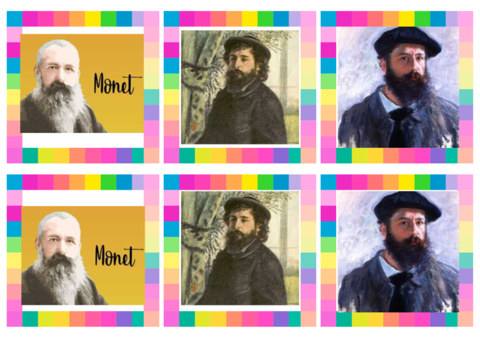 Juego de Cartas y Memoria de Claude Monet