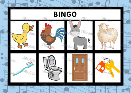 Bingo de Sonidos y Animales para Nivel Inicial