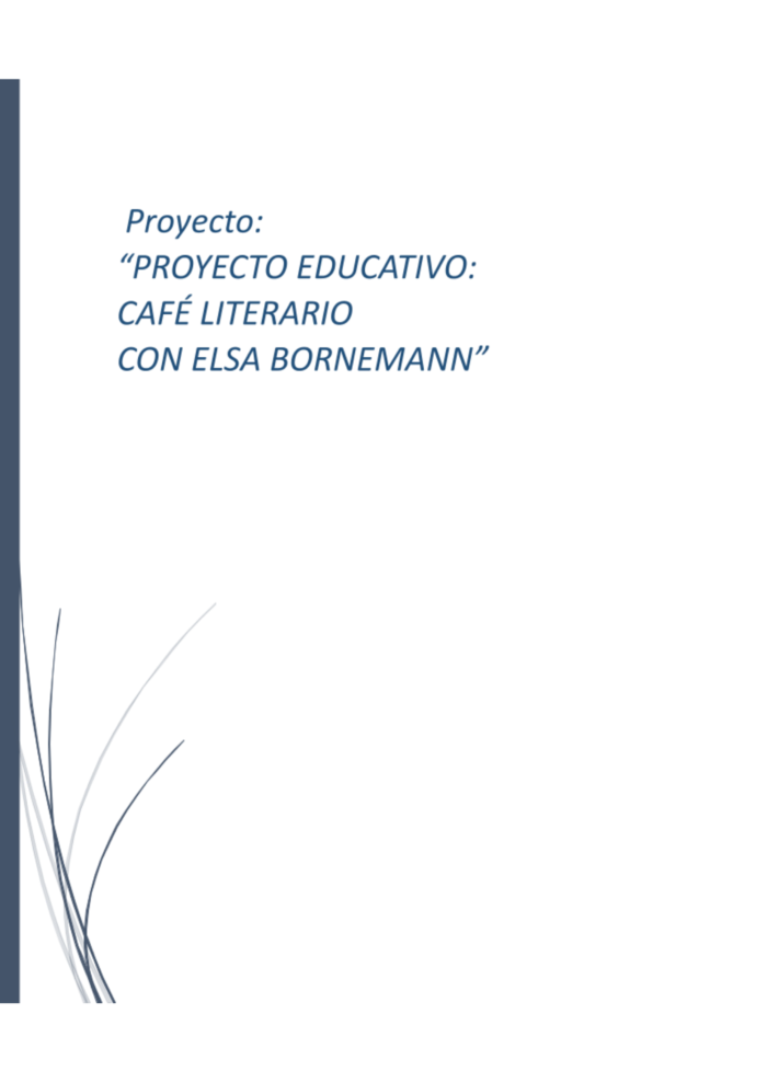 Proyecto Educativo: Café Literario con Elsa Bornemann