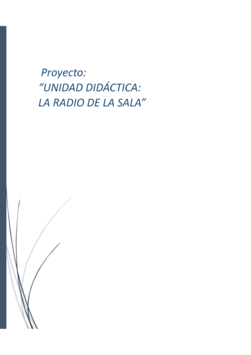 Unidad Didáctica: La Radio de la Sala