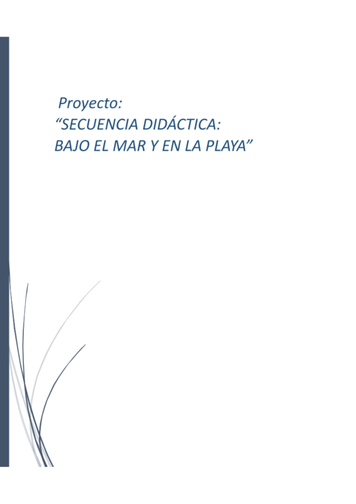 Secuencia Didáctica: Bajo el Mar y en la Playa