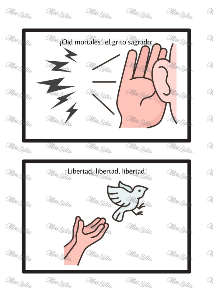 Himno Nacional con Pictogramas para Nivel Inicial