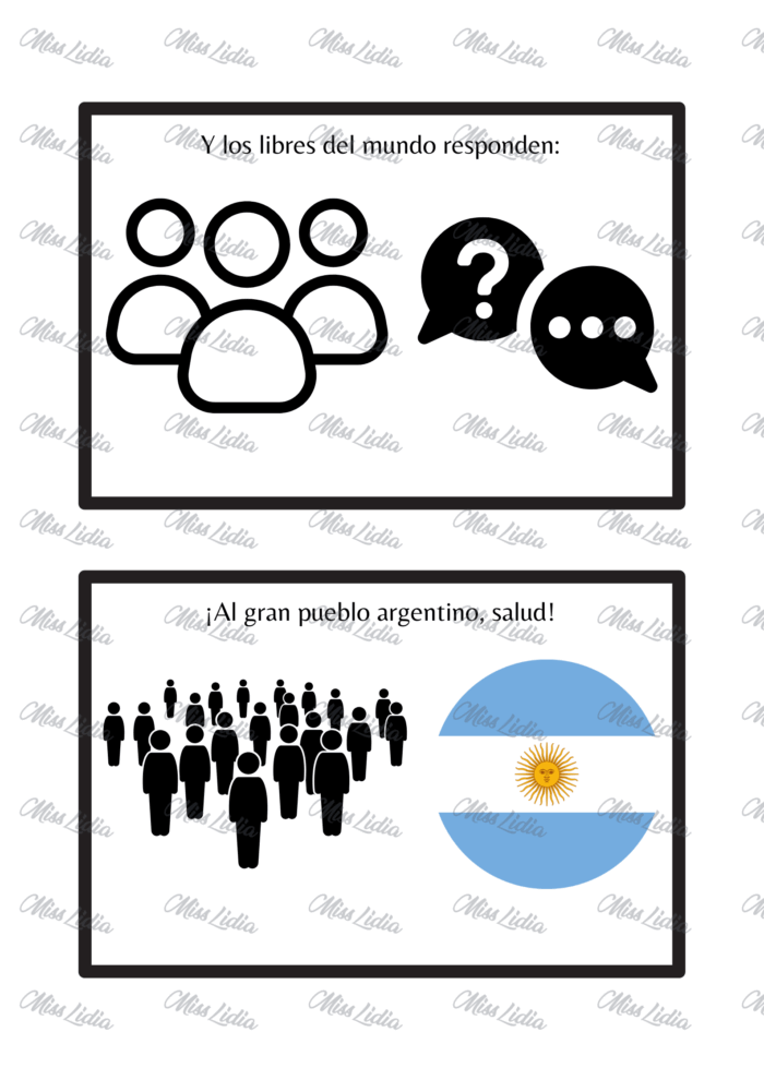 Himno Nacional con Pictogramas para Nivel Inicial